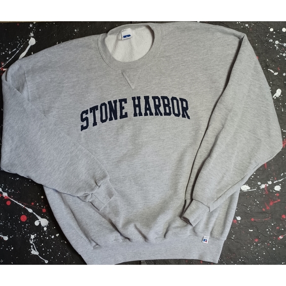 Russell Athletic Other - Vintage Russell Athletic embroidered Stone Harbor spell-out crewneck sweater
